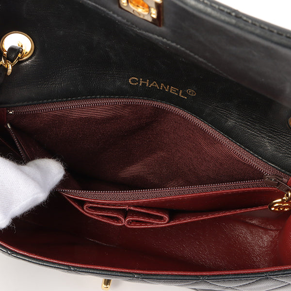 Chanel Around 1990 Made Full Flap Chain Bag 23Cm Black