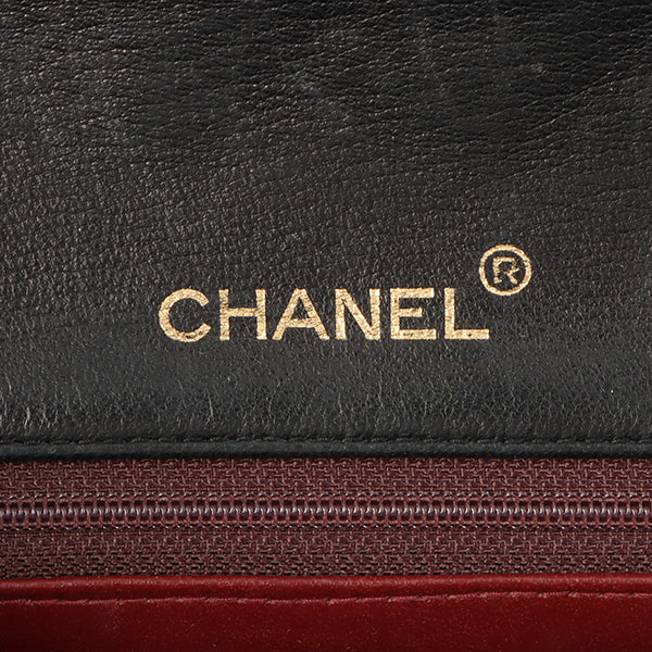Chanel Around 1990 Made Full Flap Chain Bag 23Cm Black