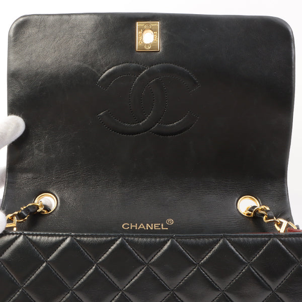 Chanel Around 1990 Made Full Flap Chain Bag 23Cm Black