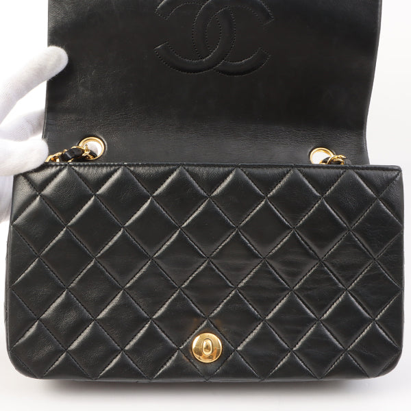 Chanel Around 1990 Made Full Flap Chain Bag 23Cm Black