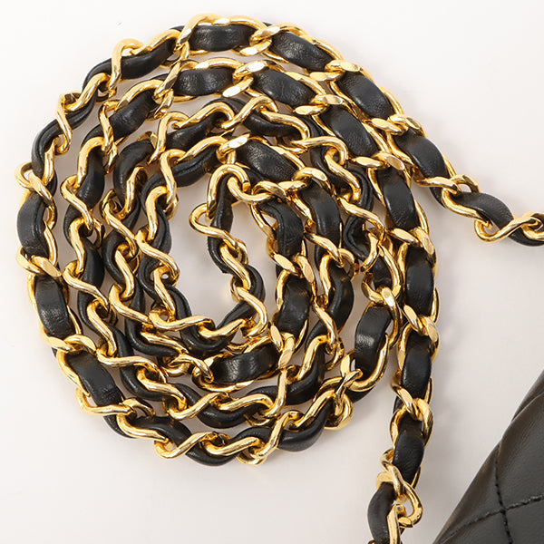 Chanel Around 1990 Made Full Flap Chain Bag 23Cm Black