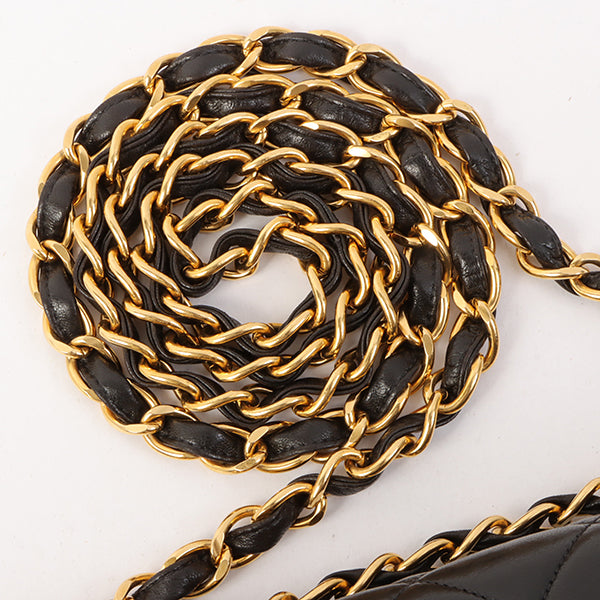 Chanel Around 1997 Made Classic Flap Chain Bag Jumbo Black