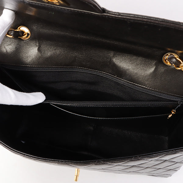 Chanel Around 1997 Made Classic Flap Chain Bag Jumbo Black