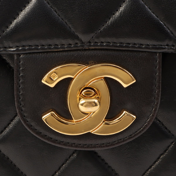Chanel Around 1997 Made Classic Flap Chain Bag Jumbo Black
