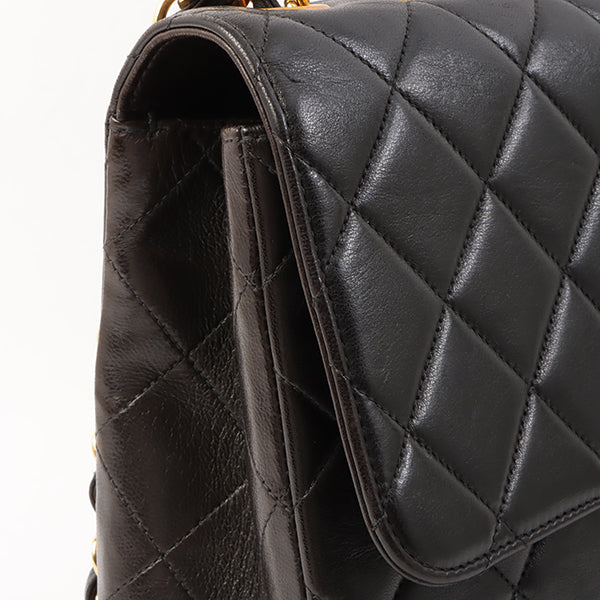 Chanel Around 1997 Made Classic Flap Chain Bag Jumbo Black