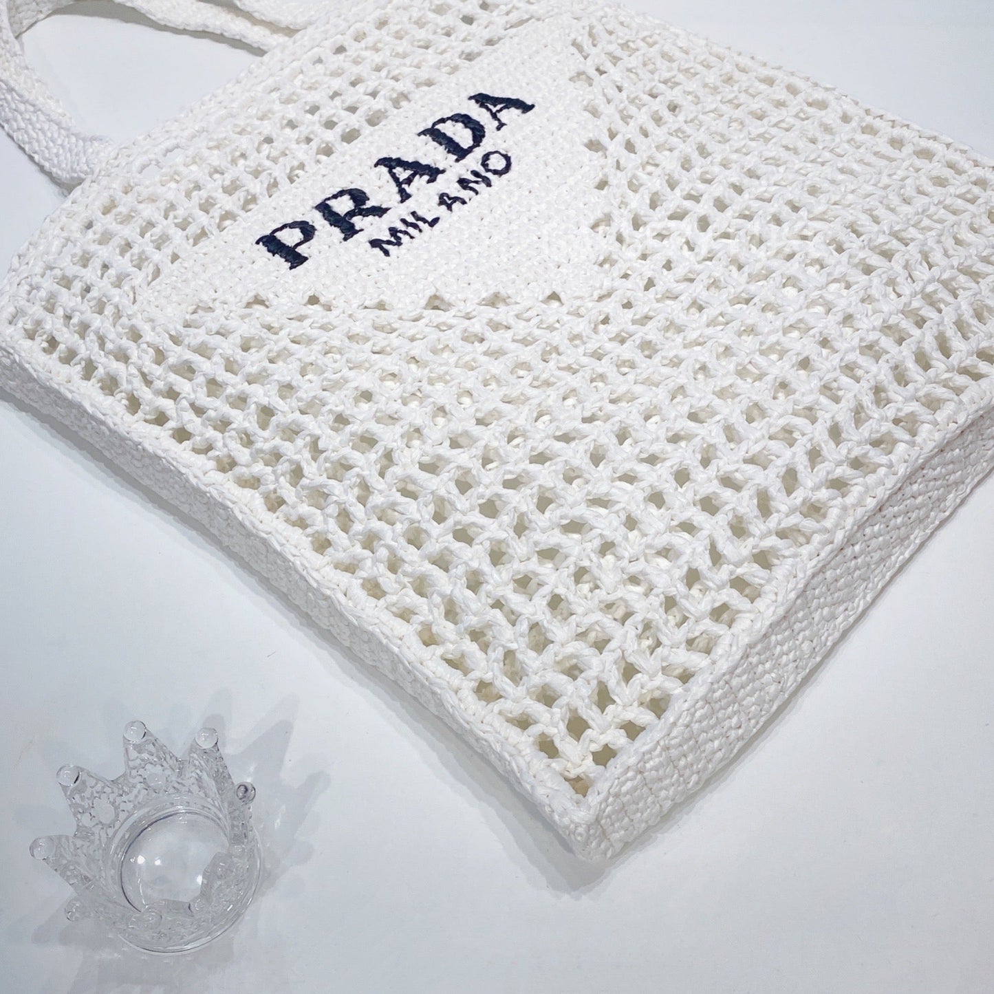 No.3384-Prada Raffia Tote Bag (Un d / ????)