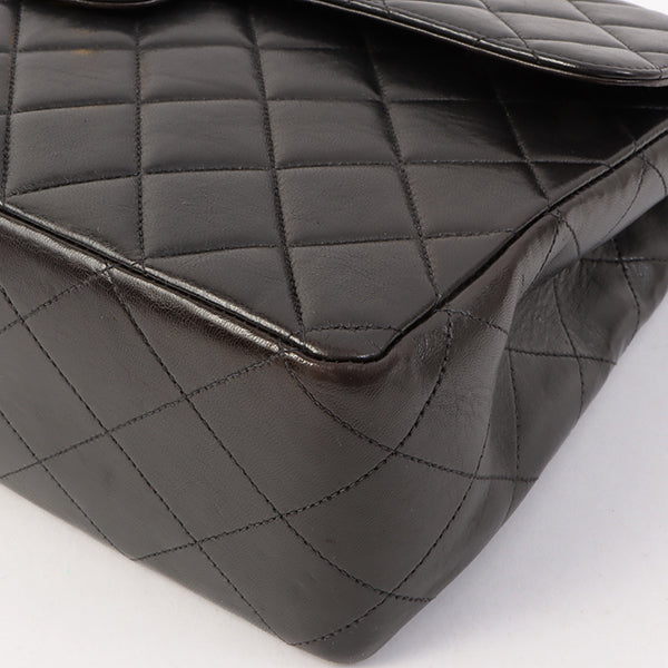 Chanel Around 1997 Made Classic Flap Chain Bag Jumbo Black