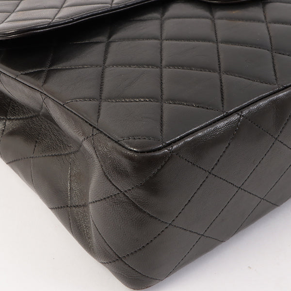 Chanel Around 1997 Made Classic Flap Chain Bag Jumbo Black