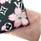 LV Monogram Flower   Silk Scarf Coffee Run Keychain Bag
