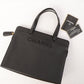 Chanel Around 1998 Made Caviar Skin Logo Embroidered Top Handle Bag Black