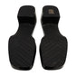 Gucci Black Rubber Chunk Heel Slide Sandals