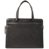 Chanel Around 1998 Made Caviar Skin Logo Embroidered Top Handle Bag Black