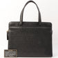 Chanel Around 1998 Made Caviar Skin Logo Embroidered Top Handle Bag Black