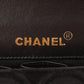 Chanel Around 2000 Made Unborn Calf Turn-Lock Logo Chain Bag Black