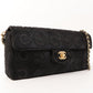 Chanel Around 2000 Made Unborn Calf Turn-Lock Logo Chain Bag Black
