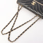 Chanel Around 2003 Made Bicolor Straight Flap Turn-Lock Chain Bag Black/Beige