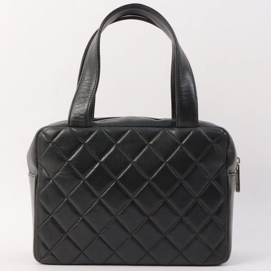 Chanel Around 2000 Made Cc Mark Stitch Top Handle Bag Mini Black