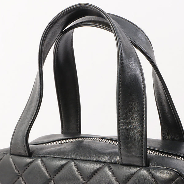 Chanel Around 2000 Made Cc Mark Stitch Top Handle Bag Mini Black