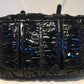 Prada Black Patent Leather Gaufre Ruched Shoulder Bag Tote