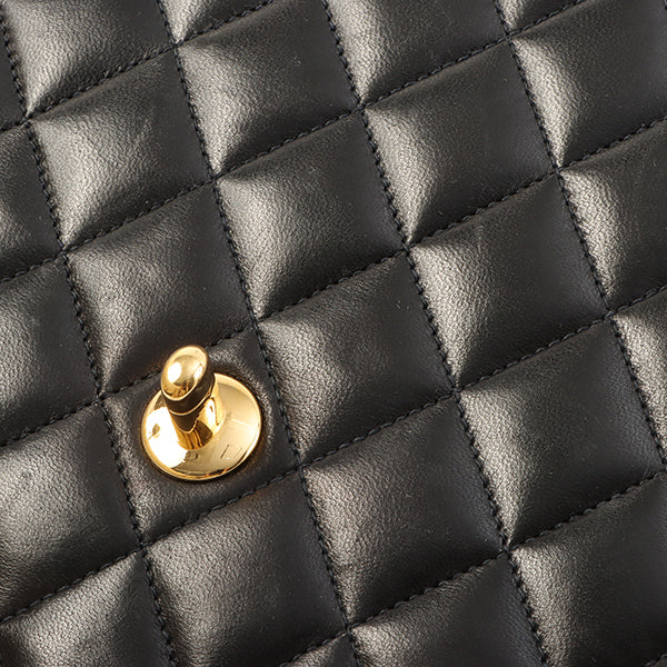Chanel Around 2002 Made Turn-Lock Chain Bag Black