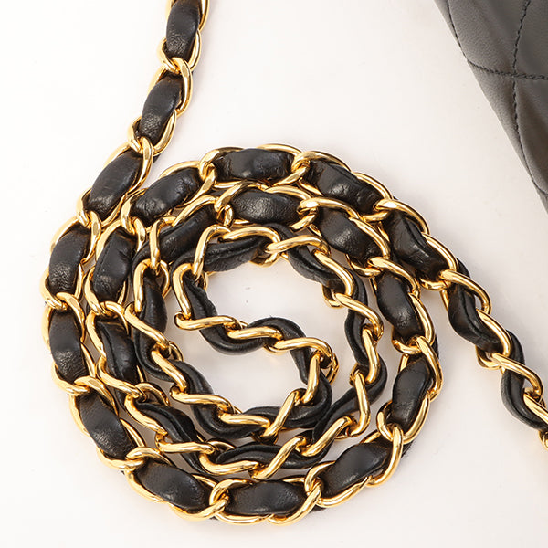 Chanel Around 2002 Made Turn-Lock Chain Bag Black