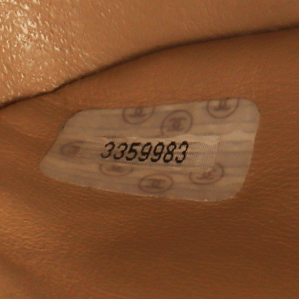 Chanel Around 1995 Made Canvas Logo Print Classic Flap Chain Bag Maxi Beige