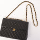 CHANEL Around 2000 Made Classic Flap Chain Bag Jumbo Black