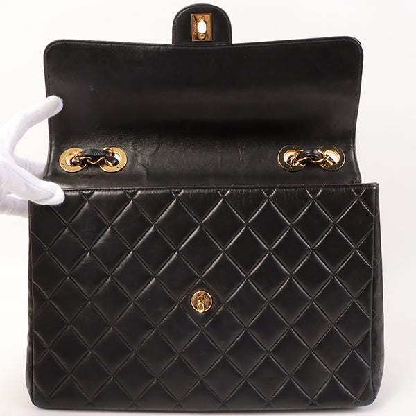 CHANEL Around 2000 Made Classic Flap Chain Bag Jumbo Black