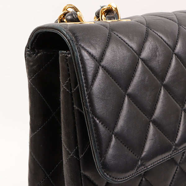 CHANEL Around 2000 Made Classic Flap Chain Bag Jumbo Black
