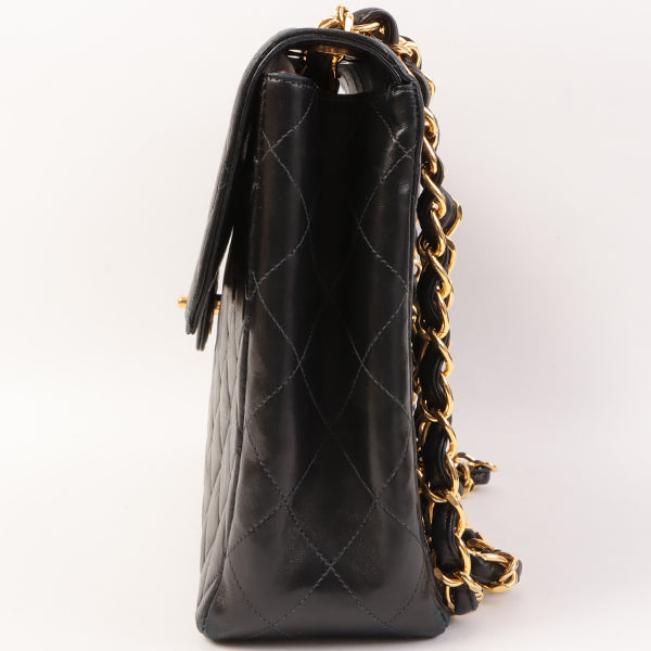 CHANEL Around 2000 Made Classic Flap Chain Bag Jumbo Black