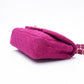 CHANEL Magenta Tweed Flap Shoulder Bag