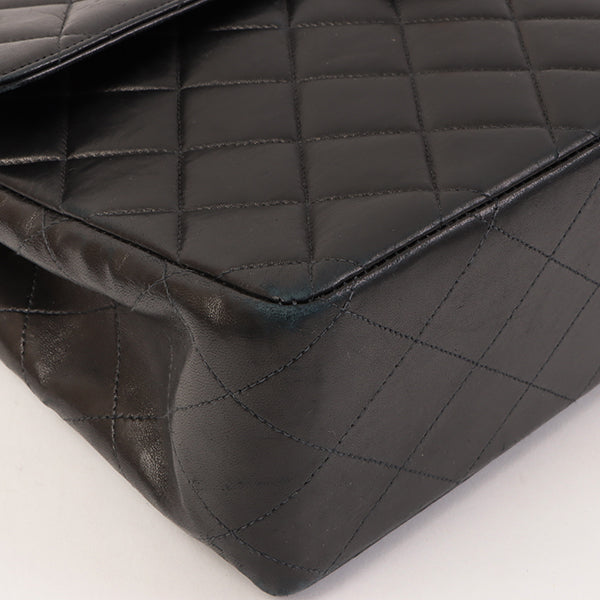 CHANEL Around 2000 Made Classic Flap Chain Bag Jumbo Black
