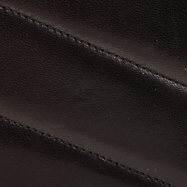 CHANEL Around 1995 Made Chevron Stitch V Flap Turn-Lock Chain Bag Black