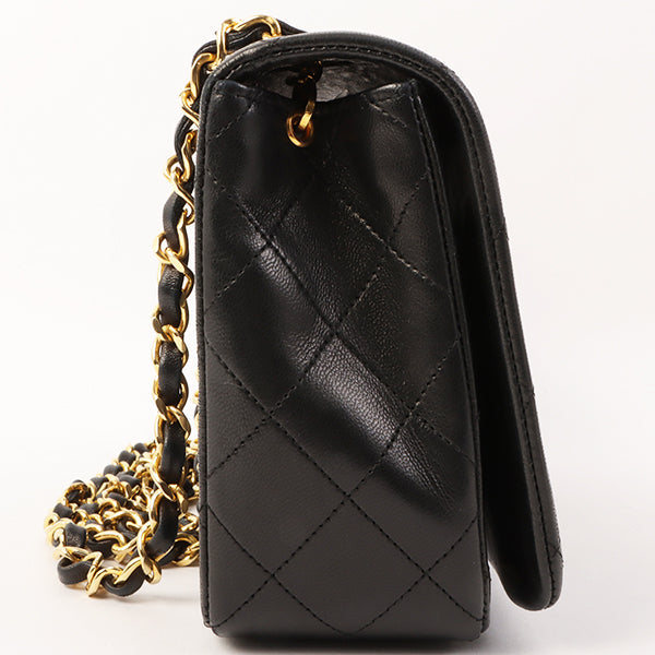 Chanel Around 1990 Made Full Flap Chain Bag 23Cm Black