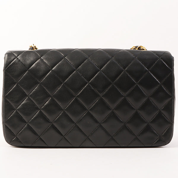Chanel Around 1990 Made Full Flap Chain Bag 23Cm Black