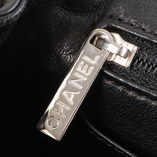 Chanel Around 2007 Made Cc Mark Stitch Chain Shoulder Bag Black