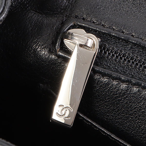 Chanel Around 2007 Made Cc Mark Stitch Chain Shoulder Bag Black