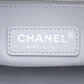 CHANEL Light Gray Calfskin Chain 20s Signature Bowling Crossbody Bag