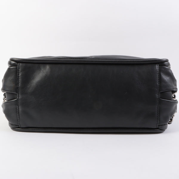 Chanel Around 2007 Made Cc Mark Stitch Chain Shoulder Bag Black