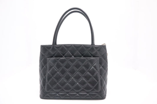 Chanel Medallion Tote in Black Caviar Leather
