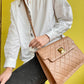 Chanel Around 1990 Made Square Cc Mark Push Lock Shoulder Bag Amber