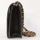 Chanel Around 1998 Made Full Flap Cc Mark Plate Chain Bag Black