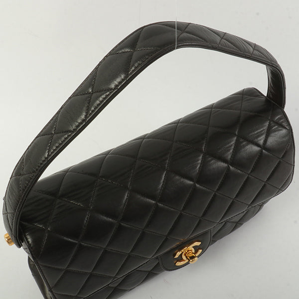 Chanel Around 1997 Made Double Face Classic Flap Handbag Black