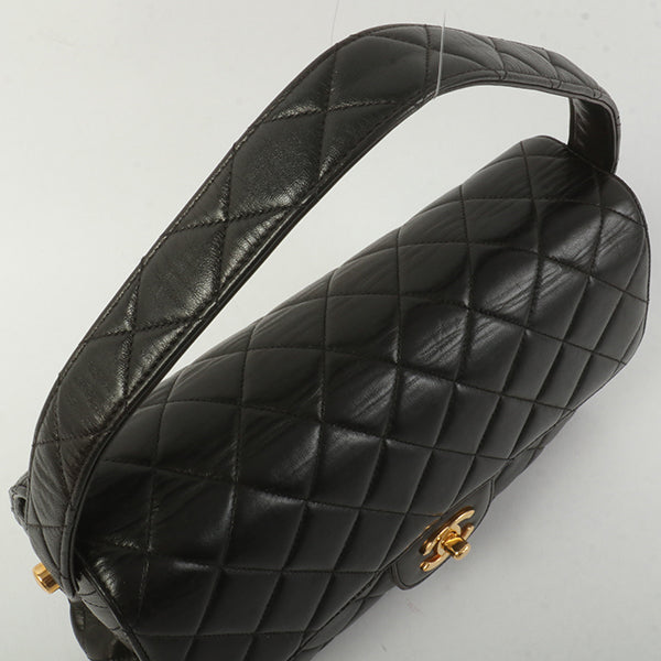 Chanel Around 1997 Made Double Face Classic Flap Handbag Black