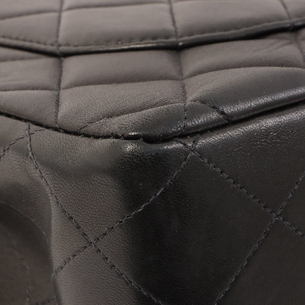 Chanel Around 1997 Made Classic Flap Chain Bag Jumbo Black