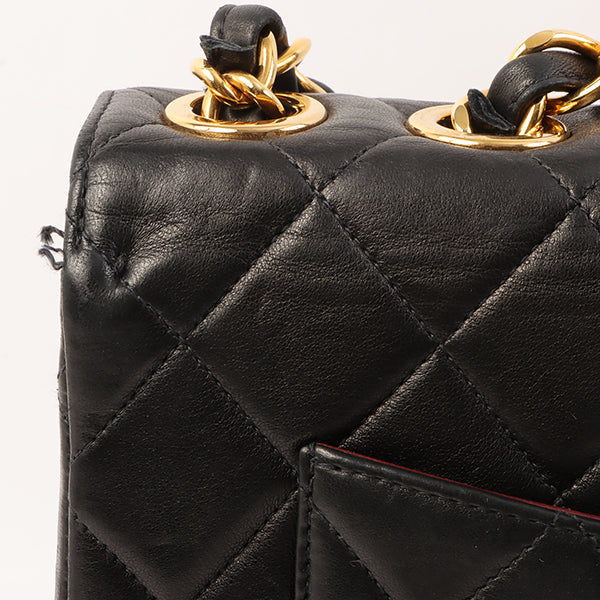 Chanel Around 1997 Made Classic Flap Chain Bag Jumbo Black