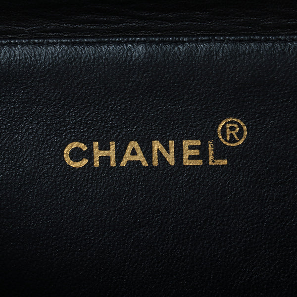 Chanel Around 1997 Made Double Face Classic Flap Handbag Black