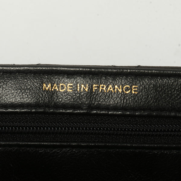Chanel Around 1997 Made Double Face Classic Flap Handbag Black