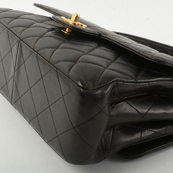Chanel Around 1997 Made Double Face Classic Flap Handbag Black