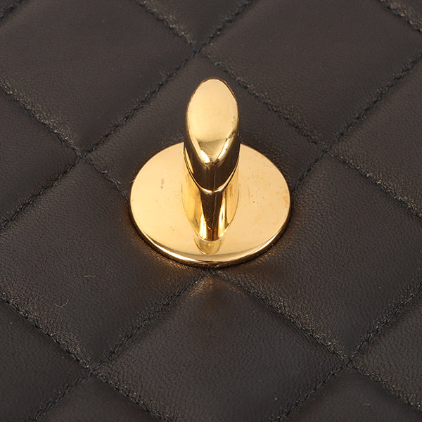 Chanel Around 1997 Made Classic Flap Chain Bag Jumbo Black